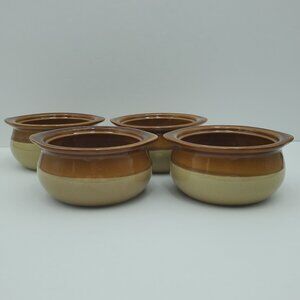Core Dinnerware French Onion Soup Crocks Brown Tan Soup Chili Chowder Bowls